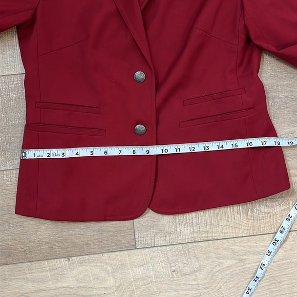 Banana Republic double button front blazer lined inside classic red 8P - Picture 15 of 15